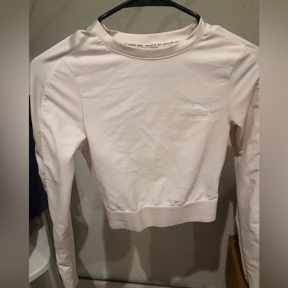 Puma long sleeve activewear crop top